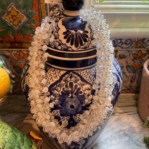 Natasha costume necklace with opalescent colored beads